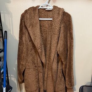 Zenana Cozy  Brown Hooded Women's Jacket